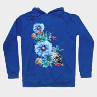 Cornflower Blues in Watercolor Hoodie